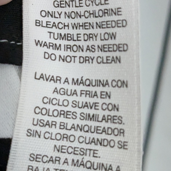 WHBM Black White Stripe Sleeveless Asymmetric Dressy Career Tank Top Womens 10 - Picture 9 of 10